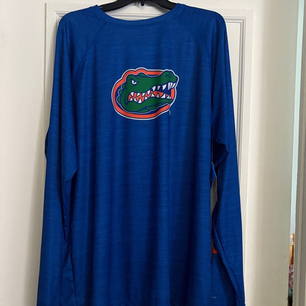 Blue Long Sleeve Shirt with Gator Logo